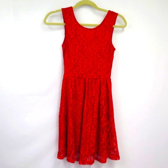 Wet Seal Lace Red Dress | Color: Red | Size: Xs | Thrifty00'S Closet